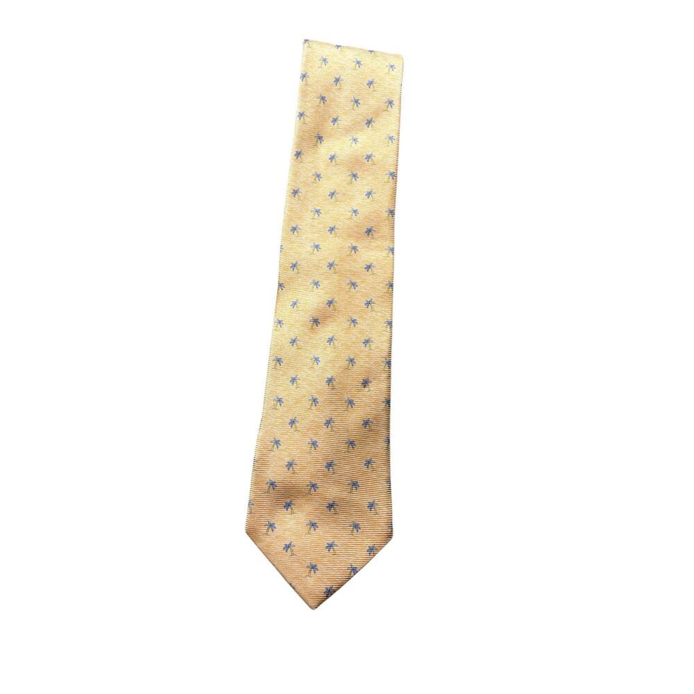 Tommy Hilfiger Tie Palm Tree Print 100% Imported‎ Silk Printed in Italy - Picture 2 of 3